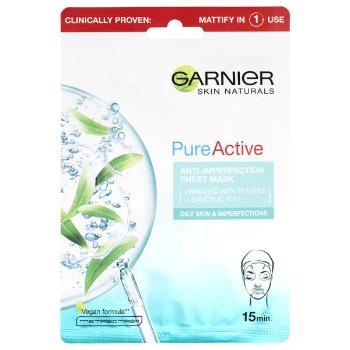 Garnier Hydratačná textilné maska proti nedokonalostiam obohatená o čajovník a kyselinu salicylovú Skin Natura l s Pure Active 23 g