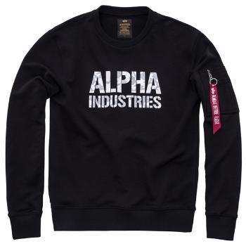 Pánska mikina Alpha Industries Camo Print Sweat Black - M