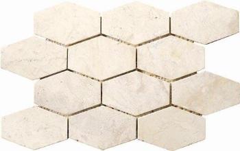 Mozaika Mosavit Hexagonal beige 25x37 cm mat KANAWA
