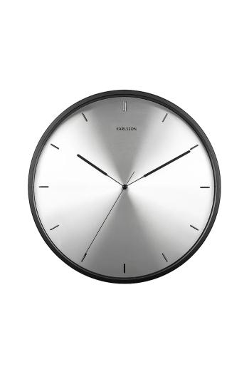 Nástenné hodiny Karlsson Finesse 40 cm čierna farba