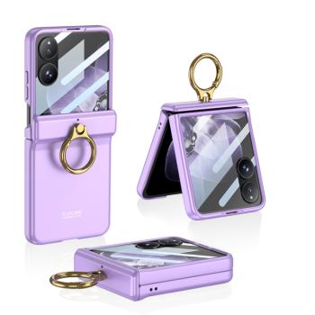 GKK LARA Ochranný kryt so sklom pre vonkajší displej pre Xiaomi MIX Flip fialový
