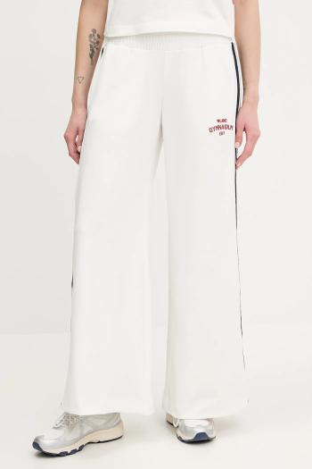 Tepláky EA7 Emporio Armani biela farba, s nášivkou, AF12114.7W000152