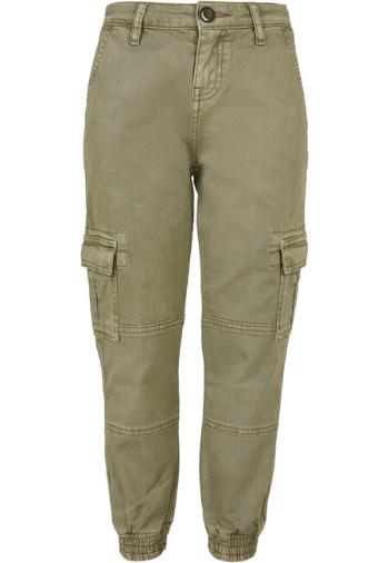 Urban Classics Boys Washed Cargo Twill Jogging Pants olive - 110/116