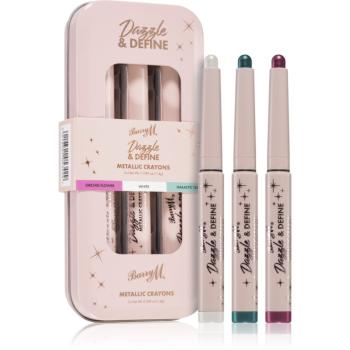 Barry M Dazzle & Define Metallic Crayon metalická ceruzka na oči výhodné balenie 3 x 1,4 g 3x1,4 g