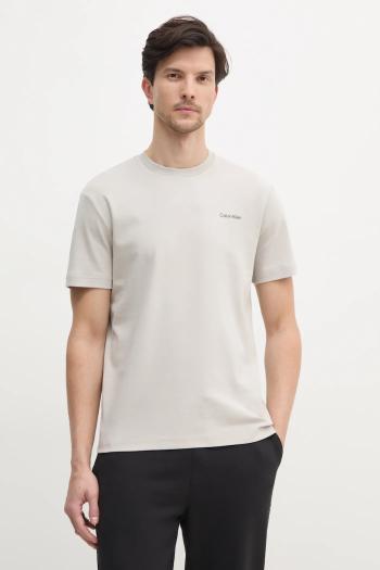 Bavlnené tričko Calvin Klein pánske, šedá farba, jednofarebné, K10K109894