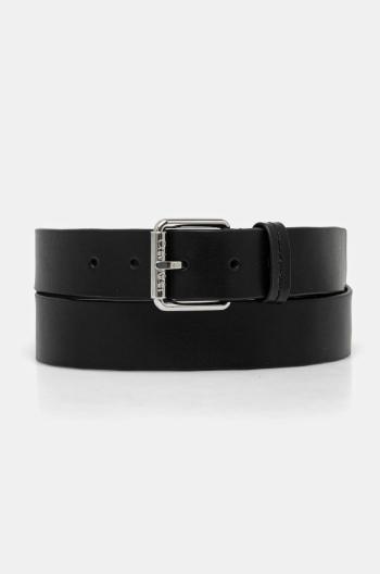 Kožený opasok Calvin Klein pánsky, čierna farba, K50K512650