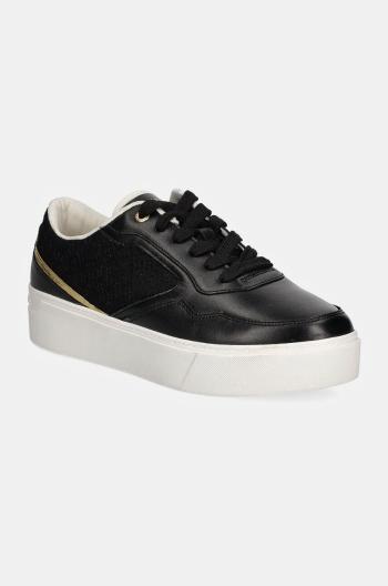 Tenisky Tommy Hilfiger PLATFORM MONOGRAM SNEAKER čierna farba, FW0FW08121