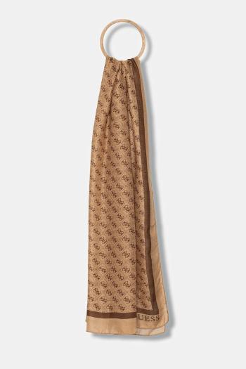 Šál Guess KATYA hnedá farba, vzorovaný, AW5341 POL03