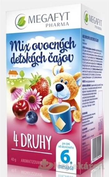 MEGAFYT MIX ovocných detských čajov 4 DRUHY, 20x2 g