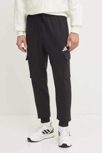 Tepláky adidas Feelcozy čierna farba, jednofarebné, JE3820