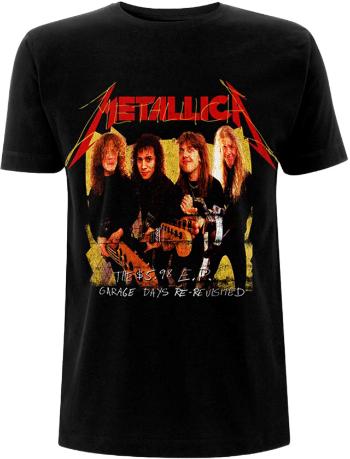 Metallica Tričko Garage Photo Yellow Unisex Black M