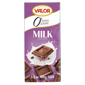 VALOR Mliečna čokoláda so sladidlami bez prídavku cukrov 100 g
