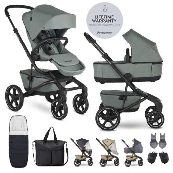 EASYWALKER SET XXL kočík kombinovaný Jimmey Thyme Green s príslušenstvom,EASYWALKER Kočík kombinovaný Jimmey Thyme Green XXL RWS