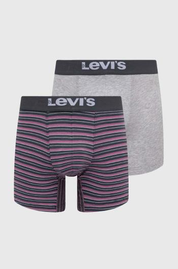 Boxerky Levi's 2-pak pánske, šedá farba