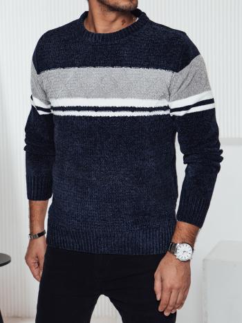 Pánsky tmavomodrý pruhovaný sveter Dstreet WX2244