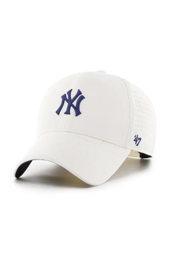 Šiltovka 47 brand MLB New York Yankees biela farba, s nášivkou, B-VENTM17YEI-F9