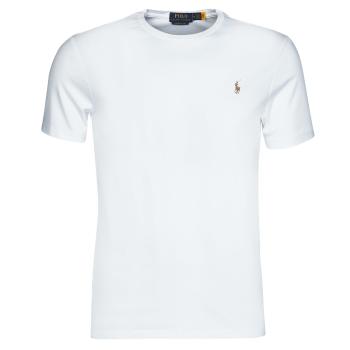 Polo Ralph Lauren  T-SHIRT AJUSTE COL ROND EN PIMA COTON LOGO PONY PLAYER MULTICOLO  Tričká s krátkym rukávom Biela