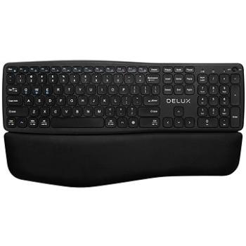 DELUX GM908CV Wireless Ergonomic, tmavo sivá – US