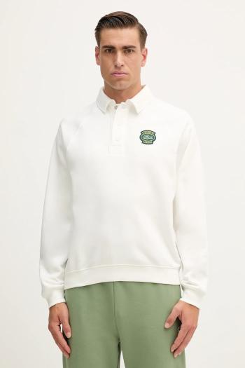 Mikina Lacoste biela farba, s nášivkou, SH8323