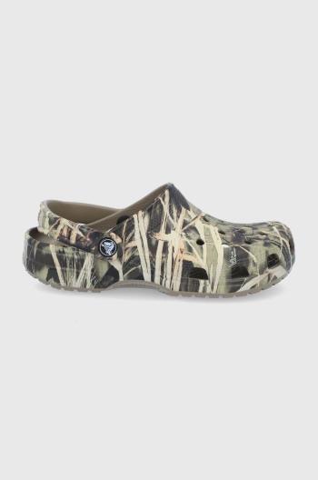 Šľapky Crocs Classic Realtree zelená farba, 12132 Khaki