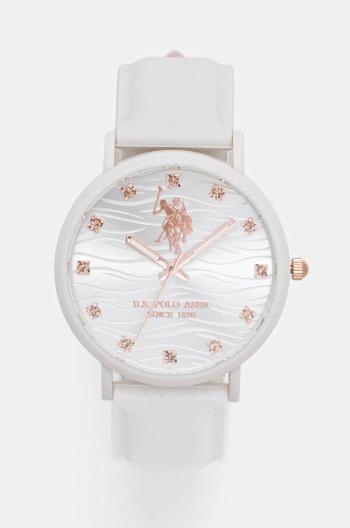 Hodinky U.S. Polo Assn. LUCYCRYSTAL dámske, biela farba, USP8264RG