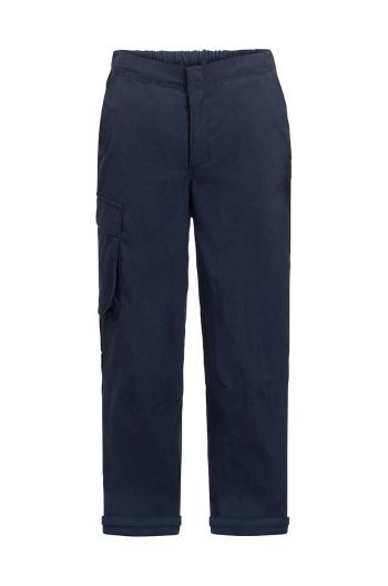 Detské nohavice Jack Wolfskin DESERT tmavomodrá farba