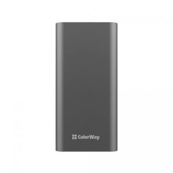 COLORWAY POWERBANK 20 000 MAH FULL (USB QC3.0 + USB-C POWER DELIVERY 22.5W) GRAY (CW-PB200LPH3GR-PD