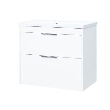 MEREO - Vigo, kúpeľňová skrinka s keramickým umývadlom 81 cm, biela CN312