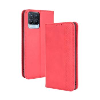 BUSINESS Peňaženkový kryt Realme 8 / Realme 8 Pro červený
