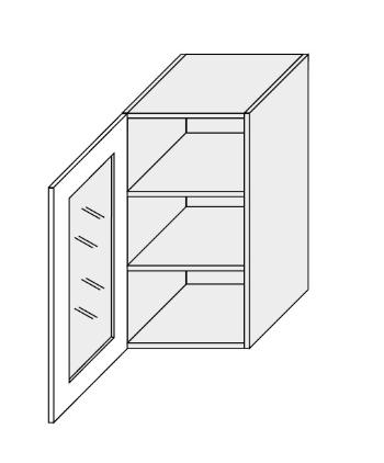 ArtExt Vrchná kuchynská skrinka Napoli W2S/40 POVRCHOVÁ ÚPRAVA DVIEROK: LESK, FAREBNÉ PREVEDENIE KORPUSU: LAVA