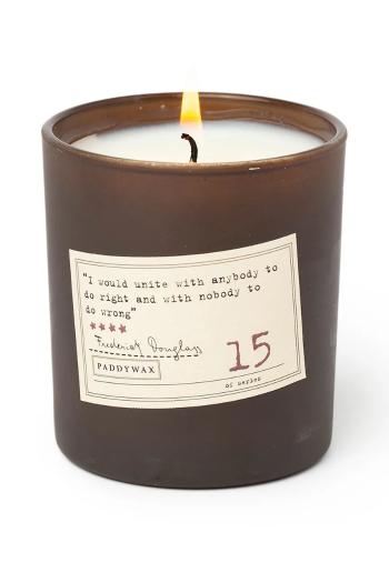 Vonná sójová sviečka Paddywax Frederick Douglass 180 g hnedá farba