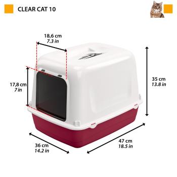 Ferplast TOILET CLEAR CAT 10 RED PLT