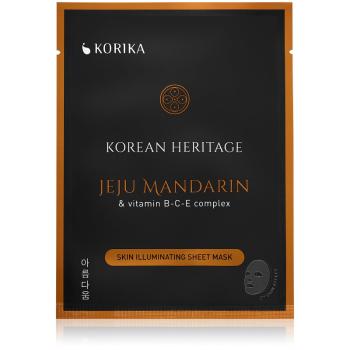 KORIKA Korean Heritage Jeju Mandaring & Vitamin B-C-E Complex Skin Illuminating Sheet Mask rozjasňujúca plátienková maska 25 g