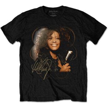 Whitney Houston tričko Vintage Mic Photo Čierna XXL