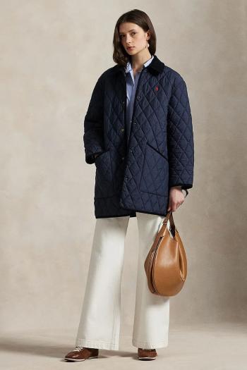 Bunda Polo Ralph Lauren tmavomodrá farba, prechodná, 211971180