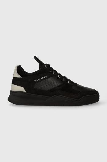 Kožené tenisky Filling Pieces Low Top Ghost Paneled čierna farba, 10120631284