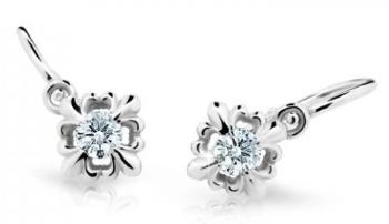 Cutie Jewellery Roztomilé detské náušnice z bieleho zlata C2212-10-X-2 biela
