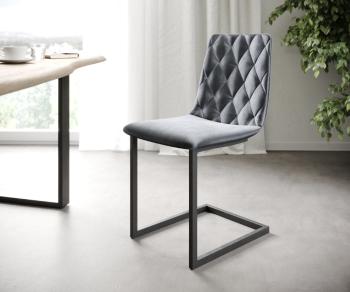 Sada 4 konzolových jídelních židlí Trado-Adesso Grey Velvet