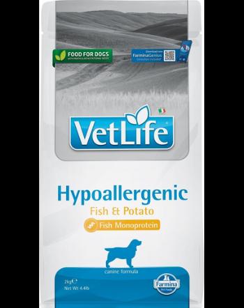 FARMINA Vet life hipo fish & potato dog 2 kg Hrana pentru caini cu alergii alimentare