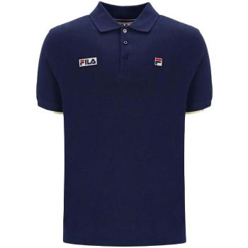 Fila  Pablo Three Button Tipped Polo Shirt  Navy/Lemonade  Tričká a polokošele Modrá