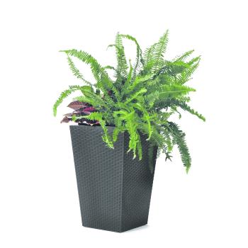 Ketter Obal na kvetináč Rattan Planter antracit, 23,6 l, 29 x 44 x 29 cm