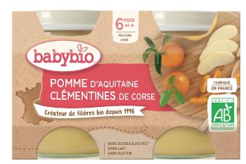 2x BABYBIO Jablko s klementínky (130 g)