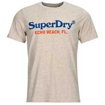 Superdry  VENUE DUO LOGO T SHIRT  Tričká s krátkym rukávom Béžová