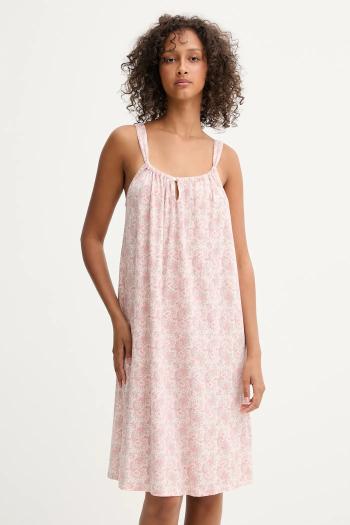 Nočná košeľa Lauren Ralph Lauren dámska, ružová farba, bavlnená, ILN22353