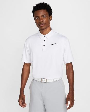 Nike Tour Mens Dri-Fit Solid Golf White/Black M Polo košeľa