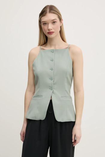 Top Abercrombie & Fitch zelená farba, jednofarebná, KI140-5050