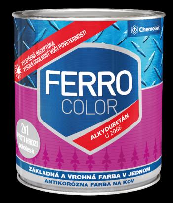 FERRO COLOR U 2066 - Syntetická farba 2v1 0,75 L 2880 - tmavohnedá