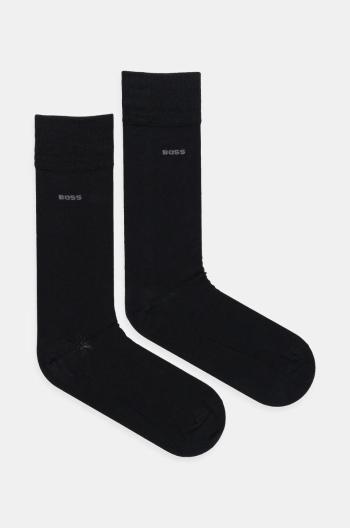 Ponožky BOSS 2-pak pánske, čierna farba, 50534901