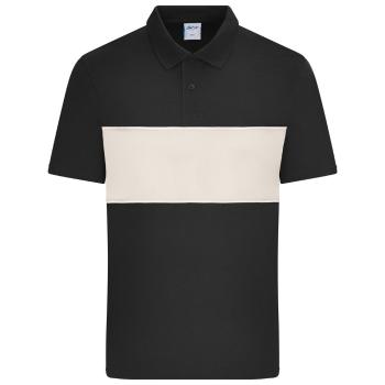James & Nicholson (Daiber) Polokošeľa s kontrastným pásikom 8050 - Čierna / pieskovcová | M