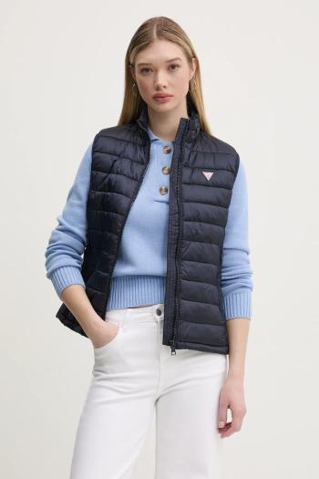 Vesta Guess Jeans dámska, tmavomodrá farba, prechodná, W5RN55 WHAB2